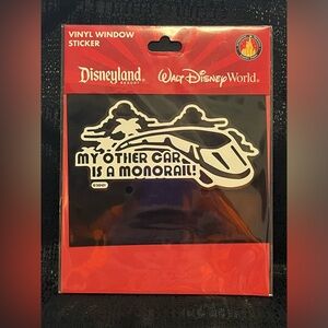 Vintage Disney Parks My Other Car is a Monorail car Decal